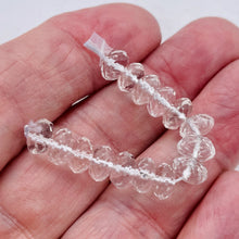Load image into Gallery viewer, Quartz Clear Faceted Rock Crystal Rondelle Parcel | 8x5mm | Clear | 15 Beads|