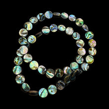 Load image into Gallery viewer, Natural Abalone Shell Coin Bead 16 inch Strand | 8x3mm | Multi-hue | Bead(s)