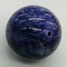 Load image into Gallery viewer, Charoite AAA Large Round Focal Bead| 18mm | Purple, White | 1 Bead |