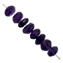 Load image into Gallery viewer, Amethyst Faceted Rondelle Bead Parcel | 8x5mm | Purple | 8 Beads |