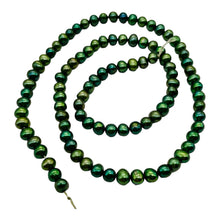 Load image into Gallery viewer, 4-5mm Forest Green Freshwater Pearl 16" Strand 109959