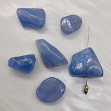 Load image into Gallery viewer, Chalcedony Six Gemstone Nugget Beads | 55g|27x25x15 to 20x18x8mm| Blue | 6 Beads