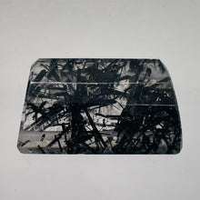Load image into Gallery viewer, Tourmalinated Quartz Trapezoid Bead - Double Drilled| 24x14x8mm| Clear, Black| 1