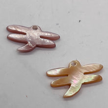 Load image into Gallery viewer, Dragonfly Premium Hand Carved Etched Pink Mussel Shell Beads | 16x10mm| 2 Beads|
