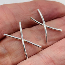 Load image into Gallery viewer, Designer 2 Sterling Silver 20mm Dual Tube Beads 007821