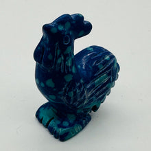 Load image into Gallery viewer, Crowing Rooster Animal Carving | 1 Figurine | | 1 3/4 x 1 3/8" | Blue, Green