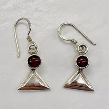 Load image into Gallery viewer, Fabulous Red Garnet Sterling Silver Drop/Dangle Earrings! | 1" Long |