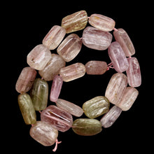 Load image into Gallery viewer, Kunzite 55G Flat Nugget Bead Strand | 16x9x5 to 15x10x4mm | Pink, Green, Clear |