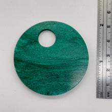 Load image into Gallery viewer, Green African Jade Pi Circle Pendant Bead | 50mm x 4mm | 12mm Hole |