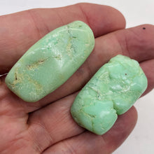 Load image into Gallery viewer, Chrysoprase Nuggets 32g Natural Pendant Beads| 16x19x12mm, 42x24x12mm| Green| 2|
