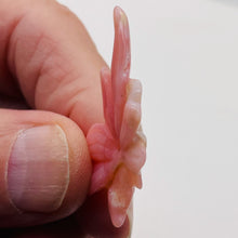 Load image into Gallery viewer, 15cts Stunning Hand Carved Pink Peruvian Opal Flower Bead | 38x25x5mm |