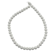 Load image into Gallery viewer, Lava Stone Round Beads 16" Strand | 8mm | White | 46 Beads |
