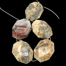 Load image into Gallery viewer, Crazy Lace Agate Faceted Bead 8" Strand | 40x30mm | Orange/Grey/Pink | Octagon |