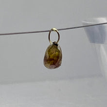 Load image into Gallery viewer, Champagne Diamond Faceted .51ct Briolette Bead | 5.3mm | Green tint | 1 Bead |
