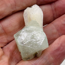 Load image into Gallery viewer, Apophylite Stilbite 20g Collectors Crystal | 44x22x19mm| Green White| 1 Specimen