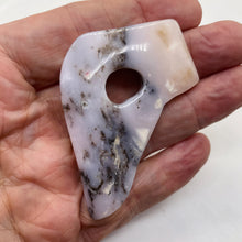 Load image into Gallery viewer, Peruvian Opal 27g Abstract Cut | 66x45x8mm | White. Gray, Pink | 1 Pendant Bead|