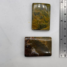Load image into Gallery viewer, Wild Red Devil Jasper Rectangle Pendant Bead Pair | 38x25x6mm | 2 Beads |