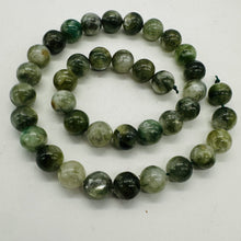 Load image into Gallery viewer, Mossy Aquamarine Round Bead Strand | 10mm | Green, Clear | 37 Beads |