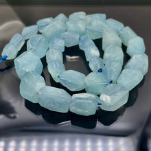 Load image into Gallery viewer, Aquamarine Graduated 19" Strand | 12x8 to 20x12mm | Blue | 32 to 36 Beads |