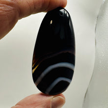 Load image into Gallery viewer, Sardonyx Focal Pendant Bead | Black, White | 64x34x6mm | 1 Bead |