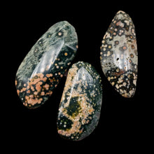 Load image into Gallery viewer, Ocean Jasper Old Stock Long Oval Beads| 45x22x6 to38x20x7mm| Pink, Gray| 3 Beads
