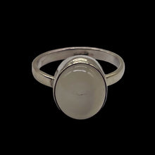 Load image into Gallery viewer, Moonstone Sterling Silver Oval Ring | 7 | White |