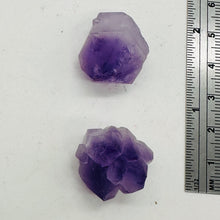 Load image into Gallery viewer, Amethyst Natural Crystals Parcel | 25x19x16 and 22x21x18mm | Purple | 2 Beads
