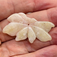 Load image into Gallery viewer, Pink Peruvian Opal Carved 27cts Flower Pendant Bead | 26x49x4mm | Pink White |