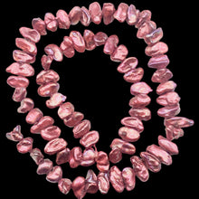 Load image into Gallery viewer, Coppery Warm Raspberry Keishi Pearl Strand 108088