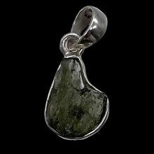 Load image into Gallery viewer, Moldavite 10.99ct Sterling Silver Teardrop Pendant | 1" Long | Green | 1 Pendant