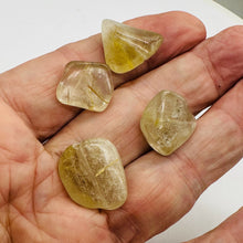 Load image into Gallery viewer, Gold Rutilated Quartz Nugget Beads Clear Quartz 4 Beads Brazil