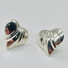 Load image into Gallery viewer, Valentine Love Heart Sterling Silver Post Earrings| 1" Long|