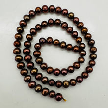 Load image into Gallery viewer, Chocolate Cocoa Smooth Round Fresh Water Pearls Strand | 6mm | 72 Pearls |