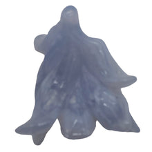 Load image into Gallery viewer, Blue Chalcedony Carved Druzy 65 cts Triple Drilled Flower Bead | 40x25x20mm |