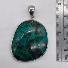 Load image into Gallery viewer, Chrysocolla Sterling Silver Oval Pendant | 2" Long | Blue, Green | 1 Pendant |