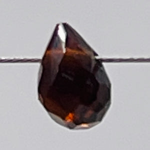 Merlot Zircon Gemstone .3 ct Briolette Bead | 4x3mm | Dark Yellow | 1 Bead |