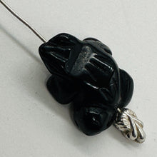 Load image into Gallery viewer, Charming Onyx Stone Frog Animal Beads Figurine | Black| | 20x18x9.5mm | Black