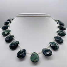 Load image into Gallery viewer, Green Kambaba Jasper Faceted Briolette Bead Strand 107304