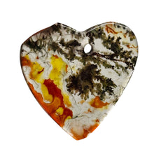Load image into Gallery viewer, Glowing 29mm Red Limbcast Agate Heart Pendant Bead 5775Ai