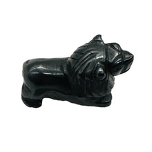 Load image into Gallery viewer, Hematite Lion Animal Figurine Worry Stone | 24x17x11mm | Silver Black
