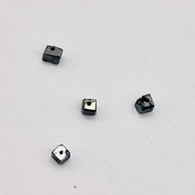 Load image into Gallery viewer, Natural Black Diamond Faceted Cube Beads | 1x1x1mm | 0.12tcw | 4 Beads |