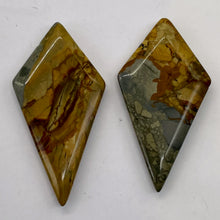 Load image into Gallery viewer, Owyhee Jasper Kite Briolette Beads | 43x23x4mm | Brown Gray | 2 Pendant Beads |