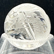 Load image into Gallery viewer, 1 Spectacular Hand Etched Dragon Phoenix Natural Quartz 18mm 10637 | 18mm | Clear
