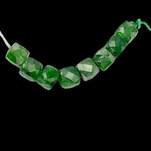 Load image into Gallery viewer, Chrome Diopside Cube Beads | 4mm | Green | 8 Bead(s)