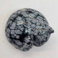 Load image into Gallery viewer, Hand-Carved Sleeping Cozy Kitty Cat | 40x37x21mm | Black White | 1 Figurine | | 40x37x21mm | Black White