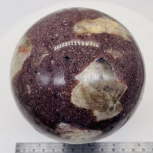 Load image into Gallery viewer, Huge Garnet Crystal 1525g Sphere | 4 1.4" | Red White | 1 Collector's Item |