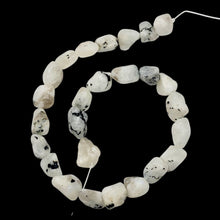 Load image into Gallery viewer, Unusual Tourmalinated Moonstone nugget bead strand