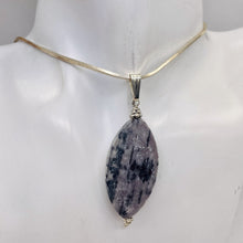 Load image into Gallery viewer, Mookaite Speckled Sterling Silver Marquise Pendant | 2 1/4" Long| Purplish Gray|