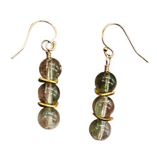 Load image into Gallery viewer, Sparkling Actinolite Quartz 14K Gold Filled Earrings | 1 1/2" long | 1 Pair |
