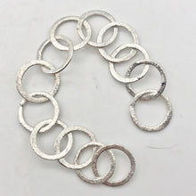 Load image into Gallery viewer, Perfect Brushed Silver Circle Chain Findings 6 inches 9408